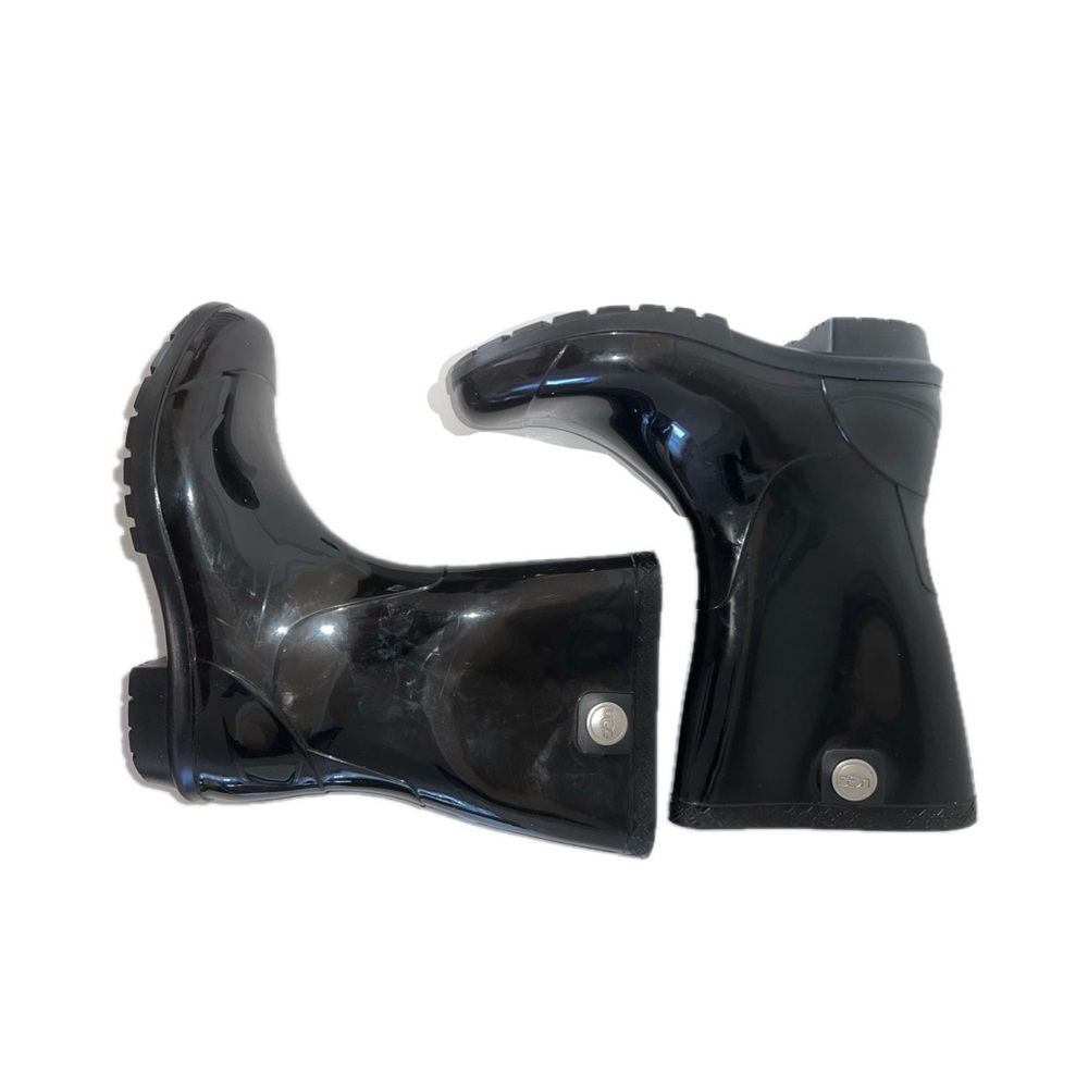 ugg sienna black waterproof rubber boot womens size 8